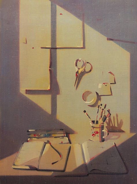 Michelle Paterok_emerging artist.Contemporary interior oil painting_neuroaesthetics analysis by the Paragone