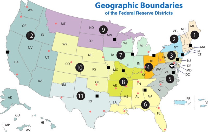 File:Federal Reserve Districts Map - Banks & Branches.png File:Federal Reserve Districts Map - Banks & Branches.png