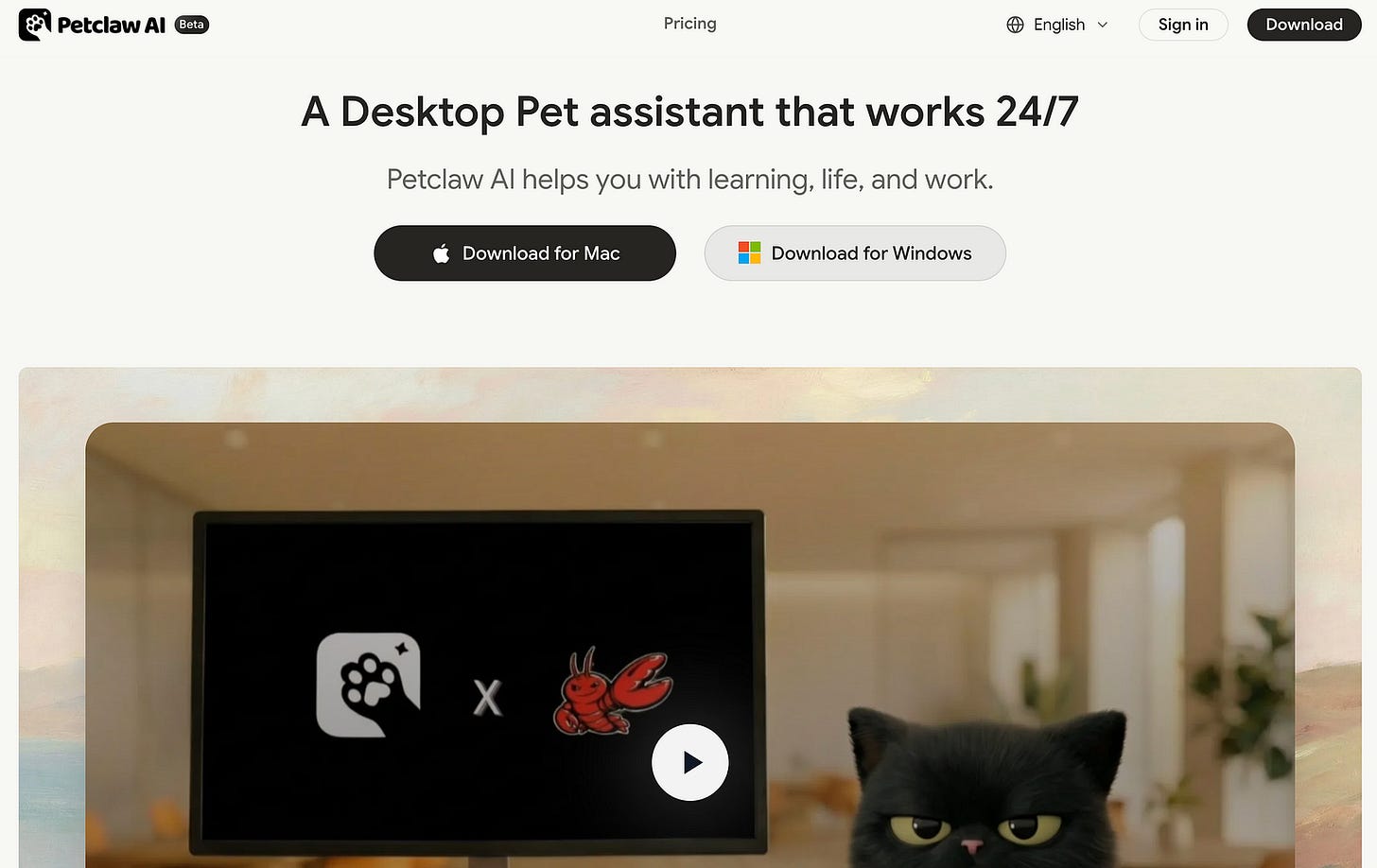 PetClaw landing page. Image by Jim Clyde Monge PetClaw landing page. Image by Jim Clyde Monge