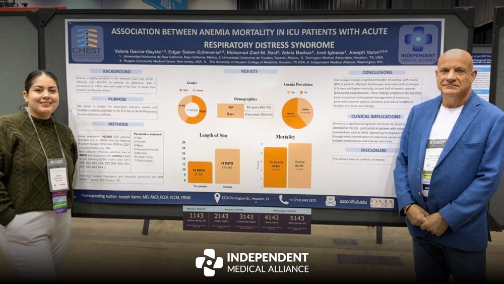 Joe Varon showcasing a study at CHEST