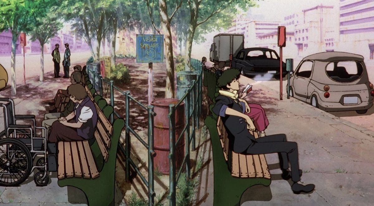 COWBOY BEBOP: THE MOVIE (2001) Cinematography by Yōichi Ōgami Directed by  Shinichirō Watanabe Explore more shots in our database:  https://t.co/r4wvBG6m1l