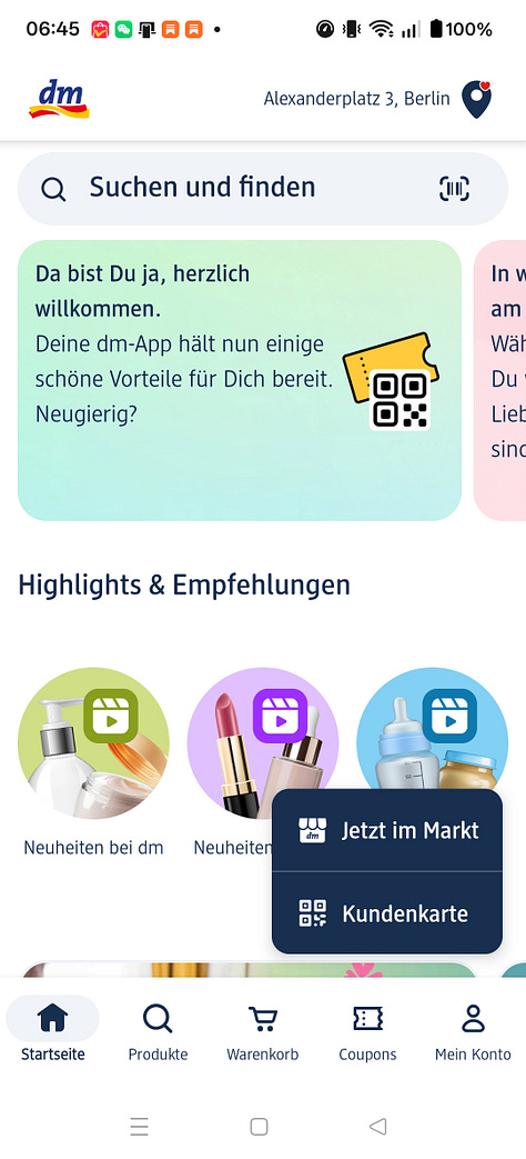 The DM app works really well