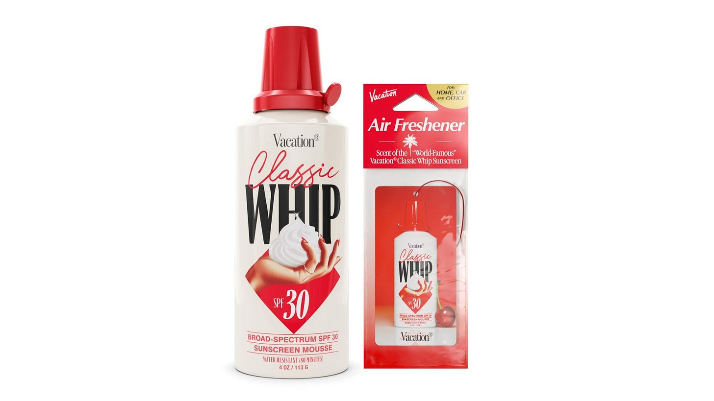 the image of Vacation Classic Whip SPF 30 Sunscreen + Air Freshener Bundle