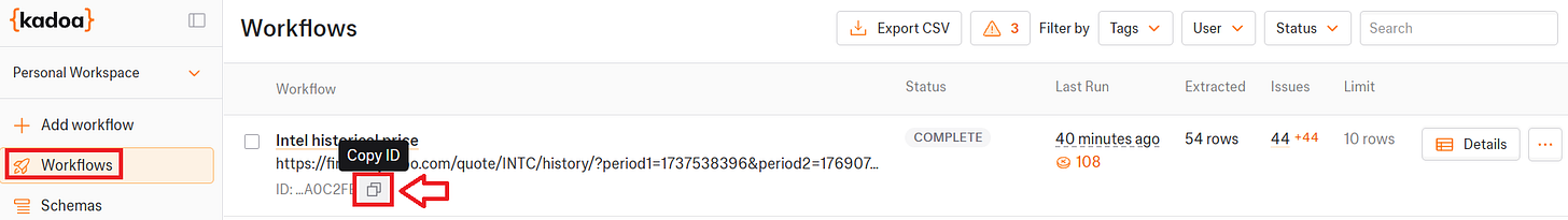 Get a workflow ID by Federico Trotta Get a workflow ID by Federico Trotta