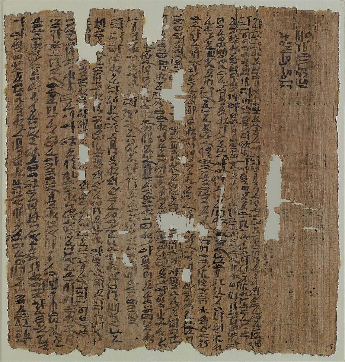 Heqanakht Letter I, Papyrus, ink