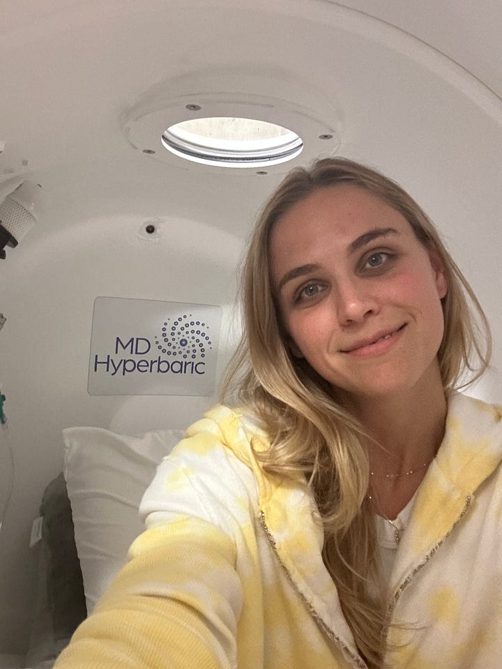 inside the hyperbaric chamber
