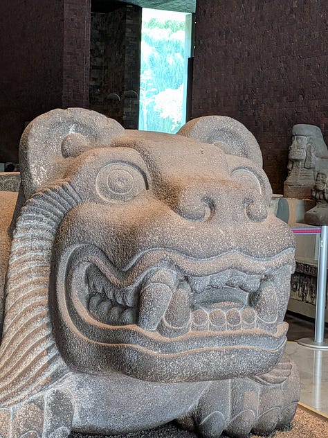 Anthropology museum statues, Mexico City