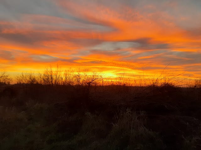 A November sunset in Iowa