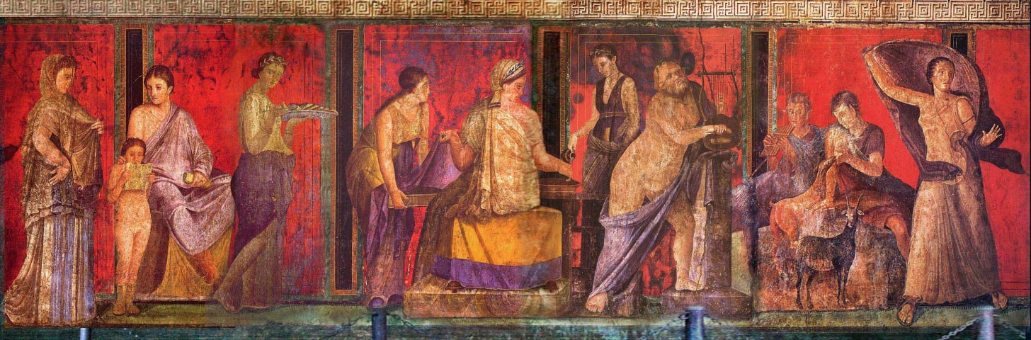 Fresco from the Villa of the Mysteries, Pompeii, 1st century AD