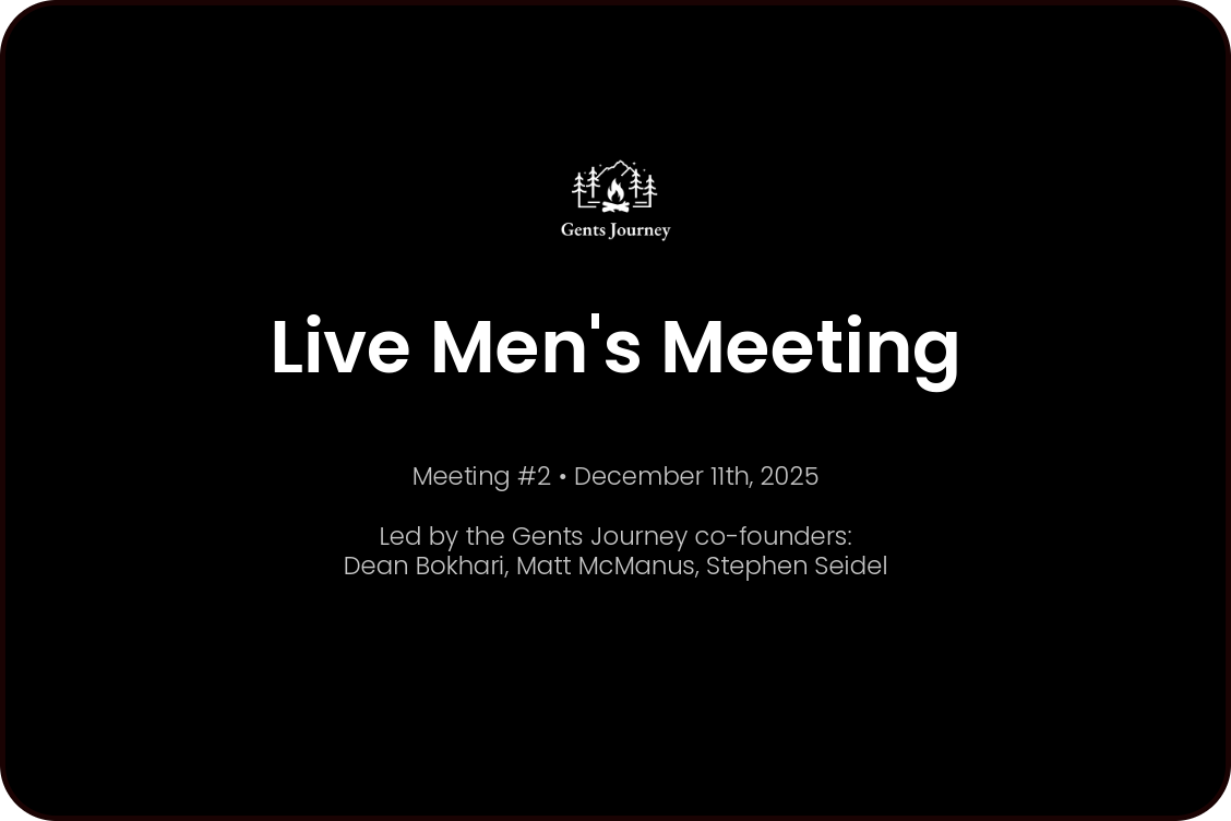 Gents Journey Live Men's Meeting
