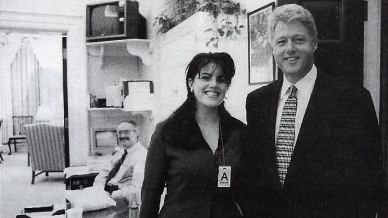 Monica Lewinsky and Bill Clinton, circa 1995 Monica Lewinsky and Bill Clinton, circa 1995