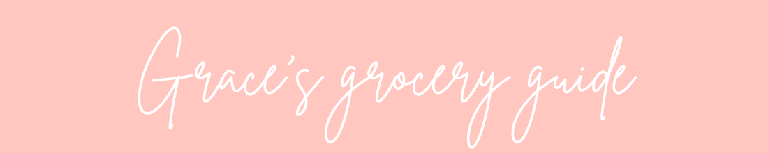 Grace's grocery guide - A healthy and easy meal plan for the week