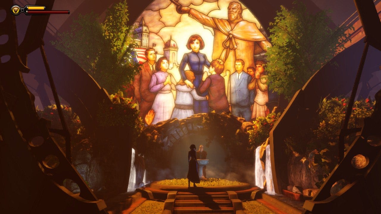 Sul dirigibile di Comstock in BioShock Infinite.