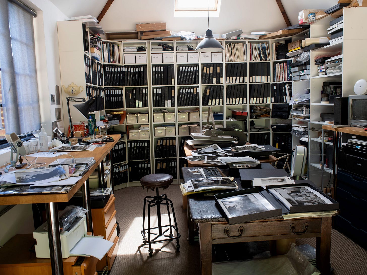 Photographer Dafydd Joness studio interior Whydown East Sussex