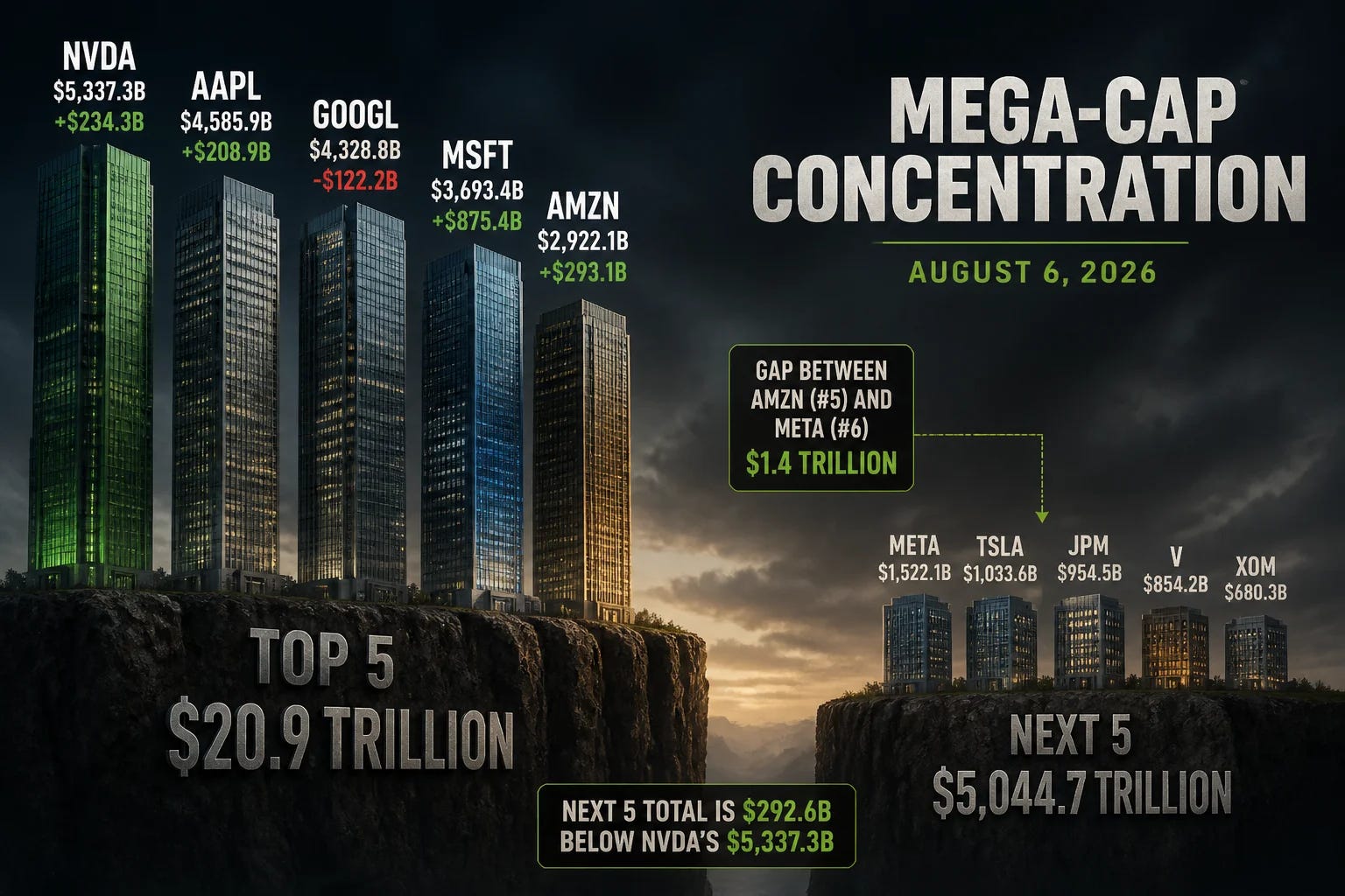 Mega-Cap Concentration: The Next Five Now Outweigh NVDA