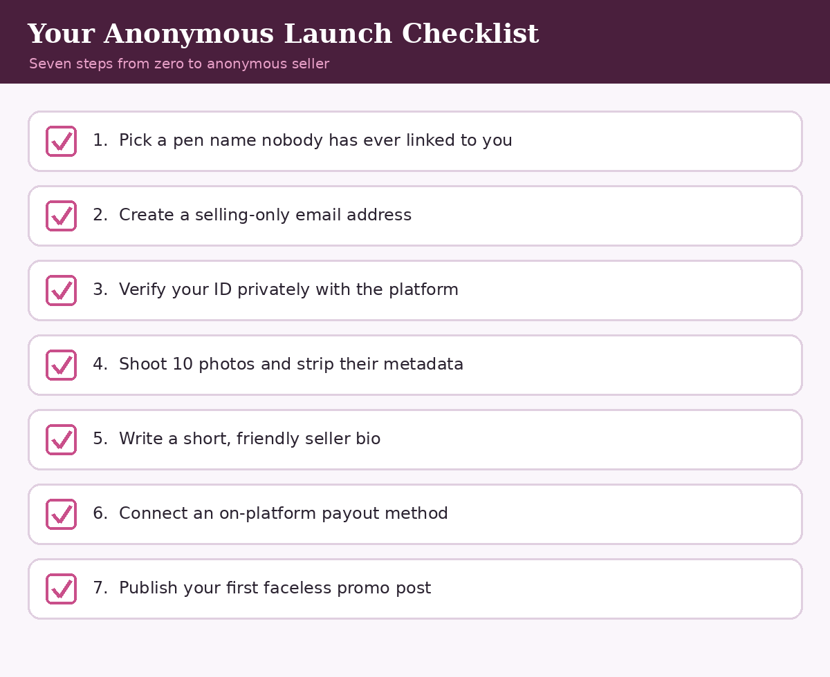 anonymous feet pics seller launch checklist with seven steps anonymous feet pics seller launch checklist with seven steps