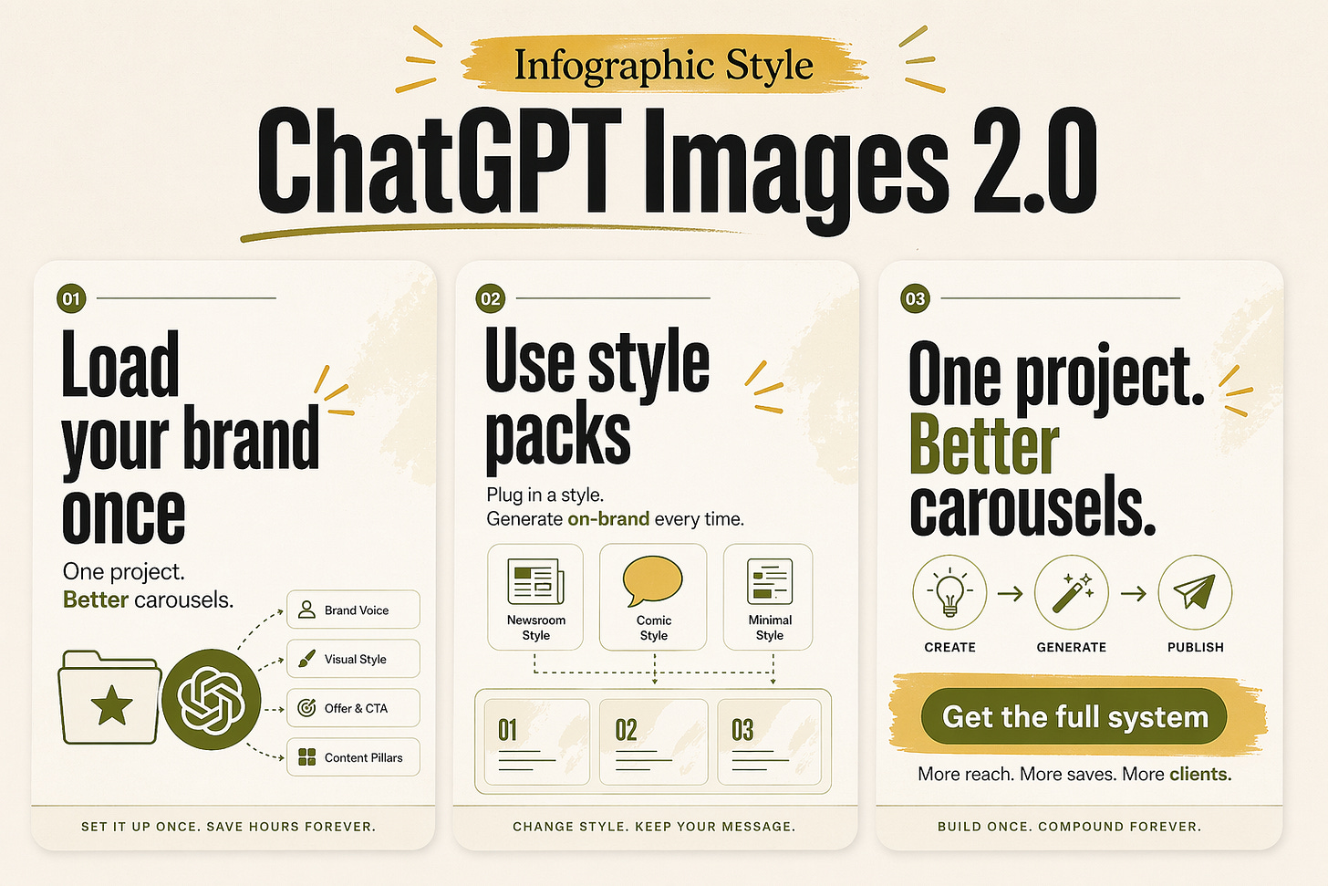 Infographic carousel style example