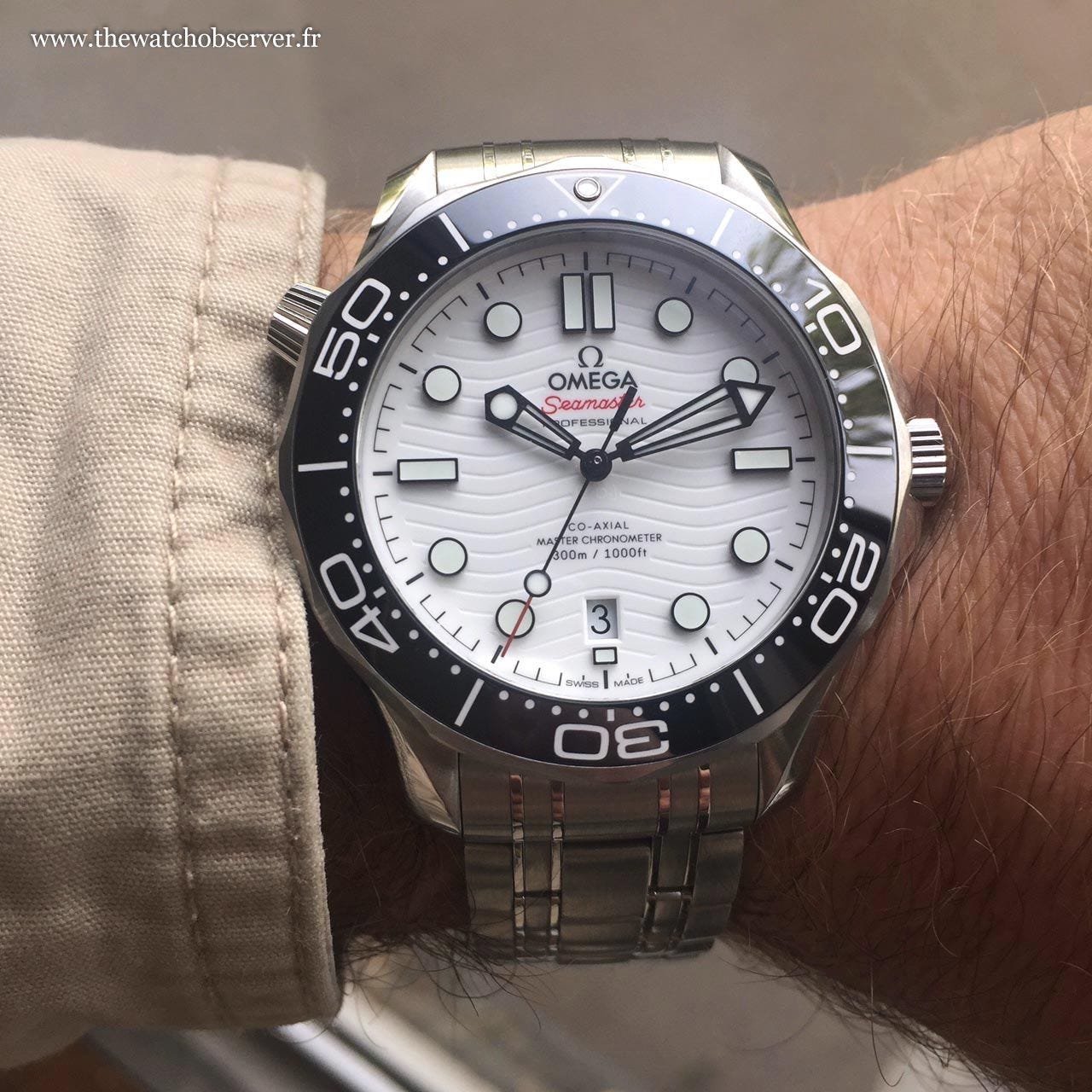 Test Omega Seamaster Diver 300m cadran blanc : avis, prix