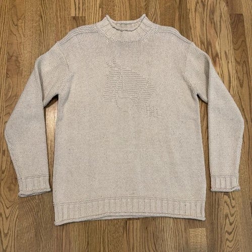 Vintage Lauren Ralph Lauren Equestrian Horse Roll Neck Sweater Women’s Size Med - Picture 2 of 8