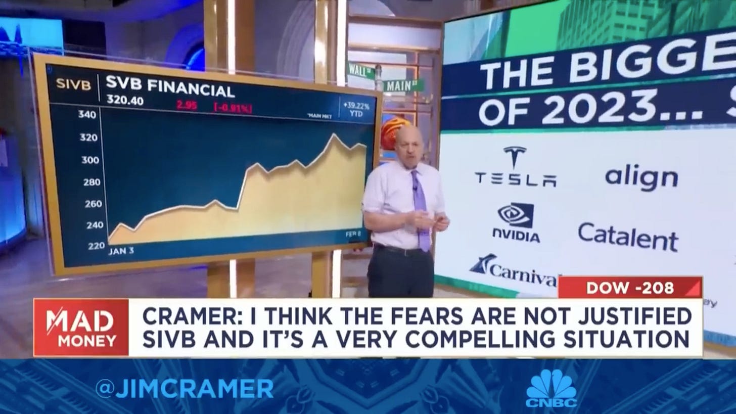 Jim Cramer Told Viewers to Buy Silicon Valley Bank Stock One Month Before  Collapse — Paleofuture