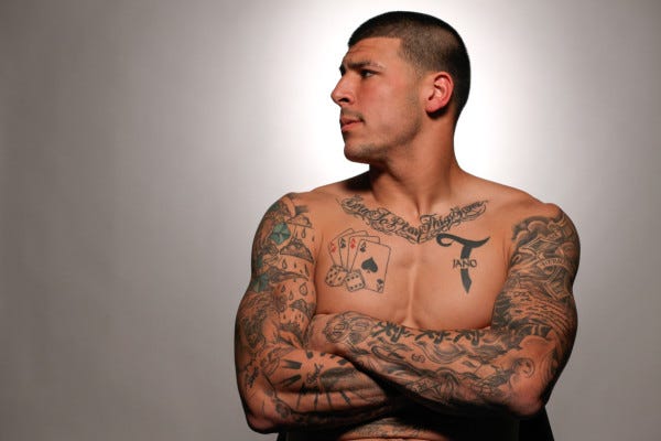 aaron hernandez easy life in prison with shirtless tats aaron hernandez easy life in prison with shirtless tats