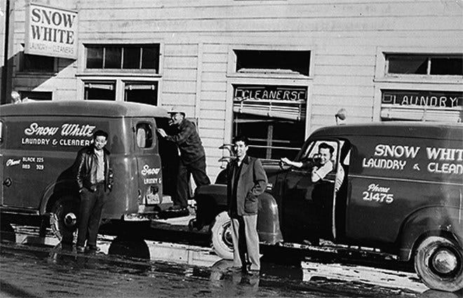 Snow White Laundry and Cleaners, Anchorage, Alaska.
