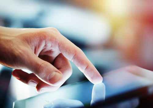 tablet in hand tablet in hand