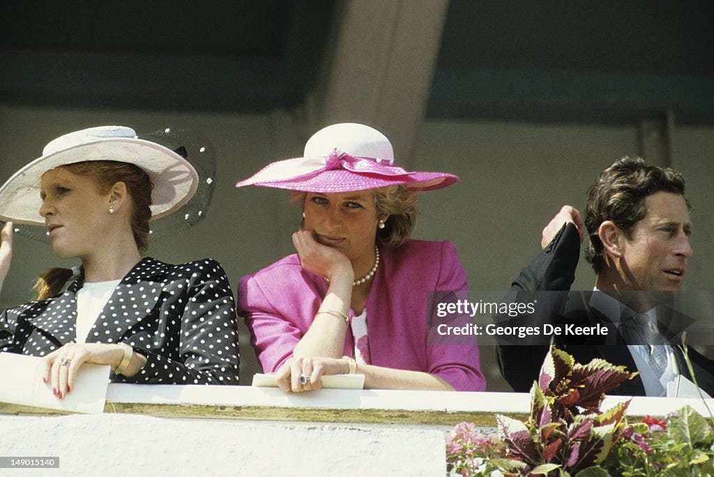 Sarah Diana And Charles at Polo