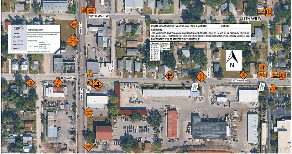 Lane Closure Planned on 13th Avenue West for City Park Project