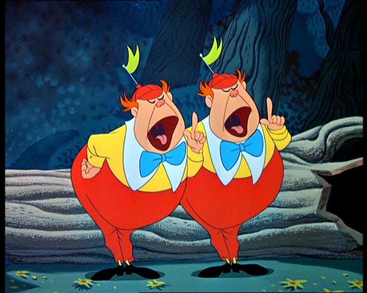 Tweedledum and Tweedledee pictures - Alice-in-Wonderland.net