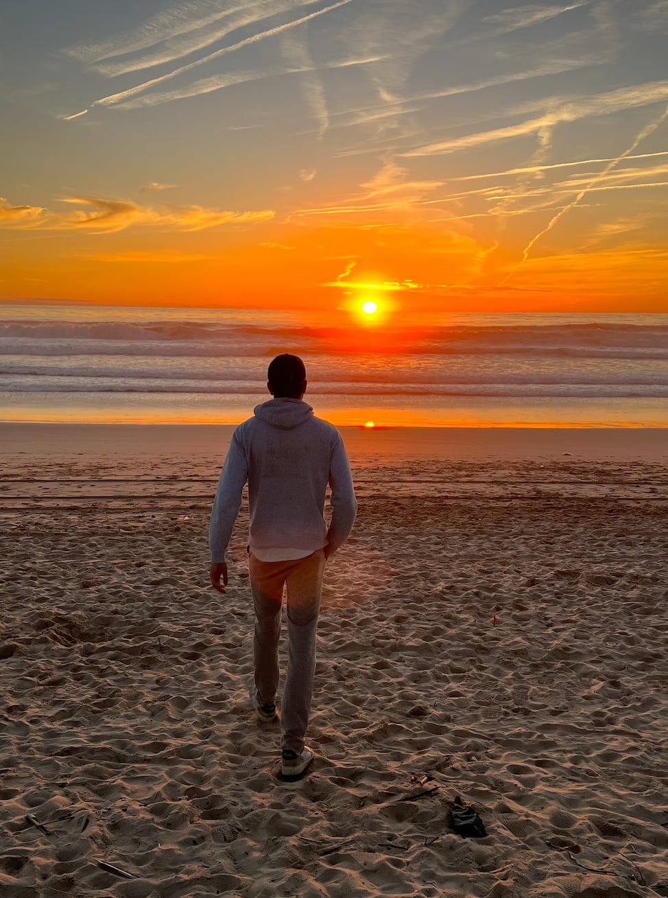 Xaver Lehmann in the sunset