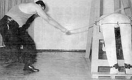 Examples of caning, demonstrated on dummies
