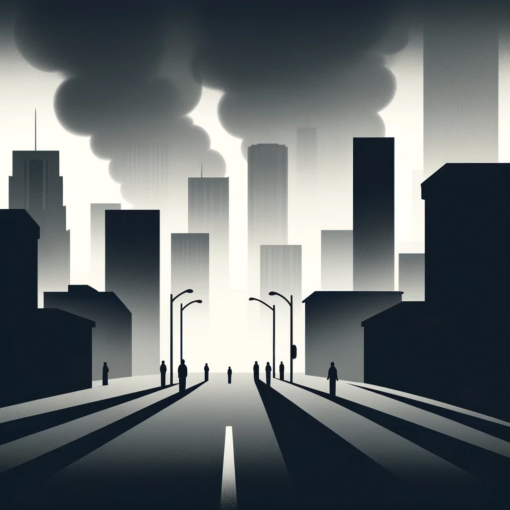 a city after terrorist attack