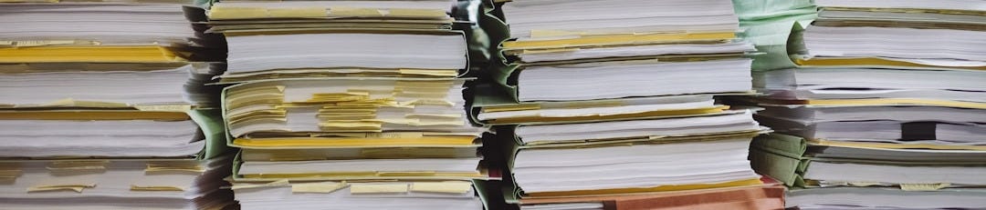 stack of books on table