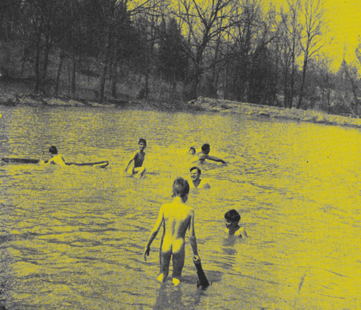 Skinny dipping family, unknown photographer, 1950.