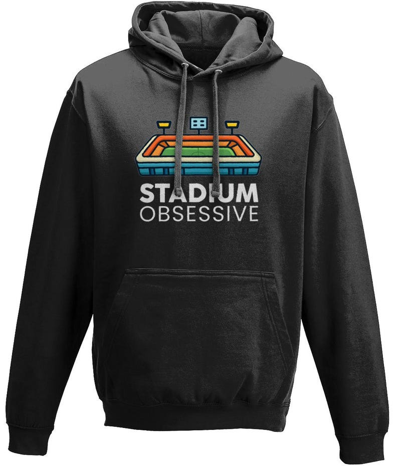 Stadium Obsessive - Groundhopping Gear - Logo Hoodie Black Stadium Obsessive - Groundhopping Gear - Logo Hoodie Black