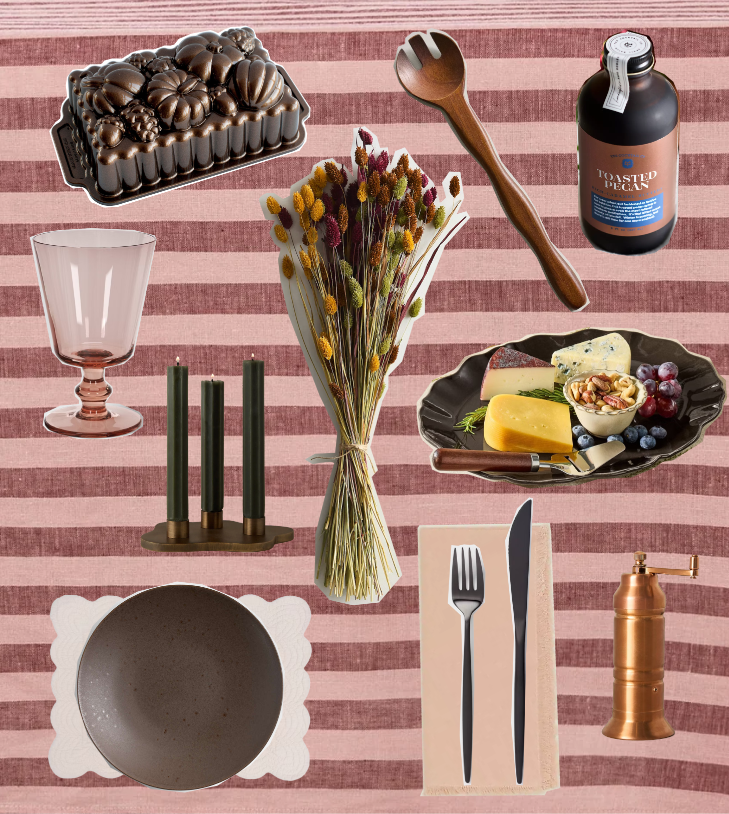 Fall tablescape collage