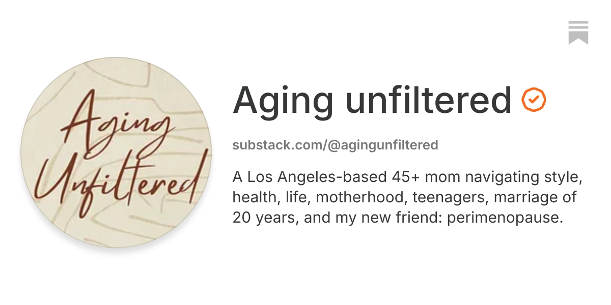 Aging unfiltered | Substack