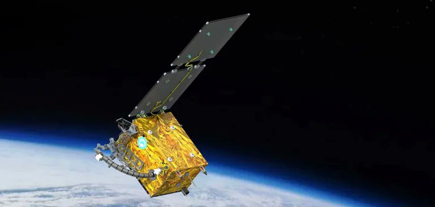 A render of Sustain Space’s Xiyuan-0 spacecraft testing its robotic arm on itself in orbit.