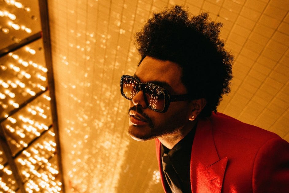 The Weeknd's cover art for the song Blinding Lights The Weeknd's cover art for the song Blinding Lights