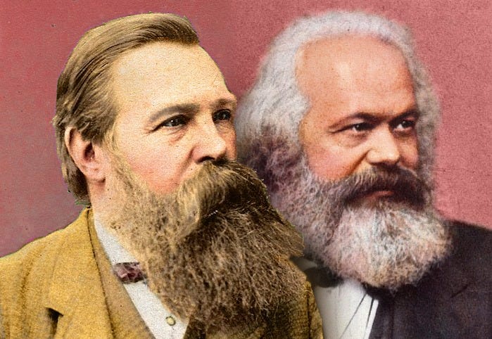 File:Portraits of Marx and Engels handcolored.jpg