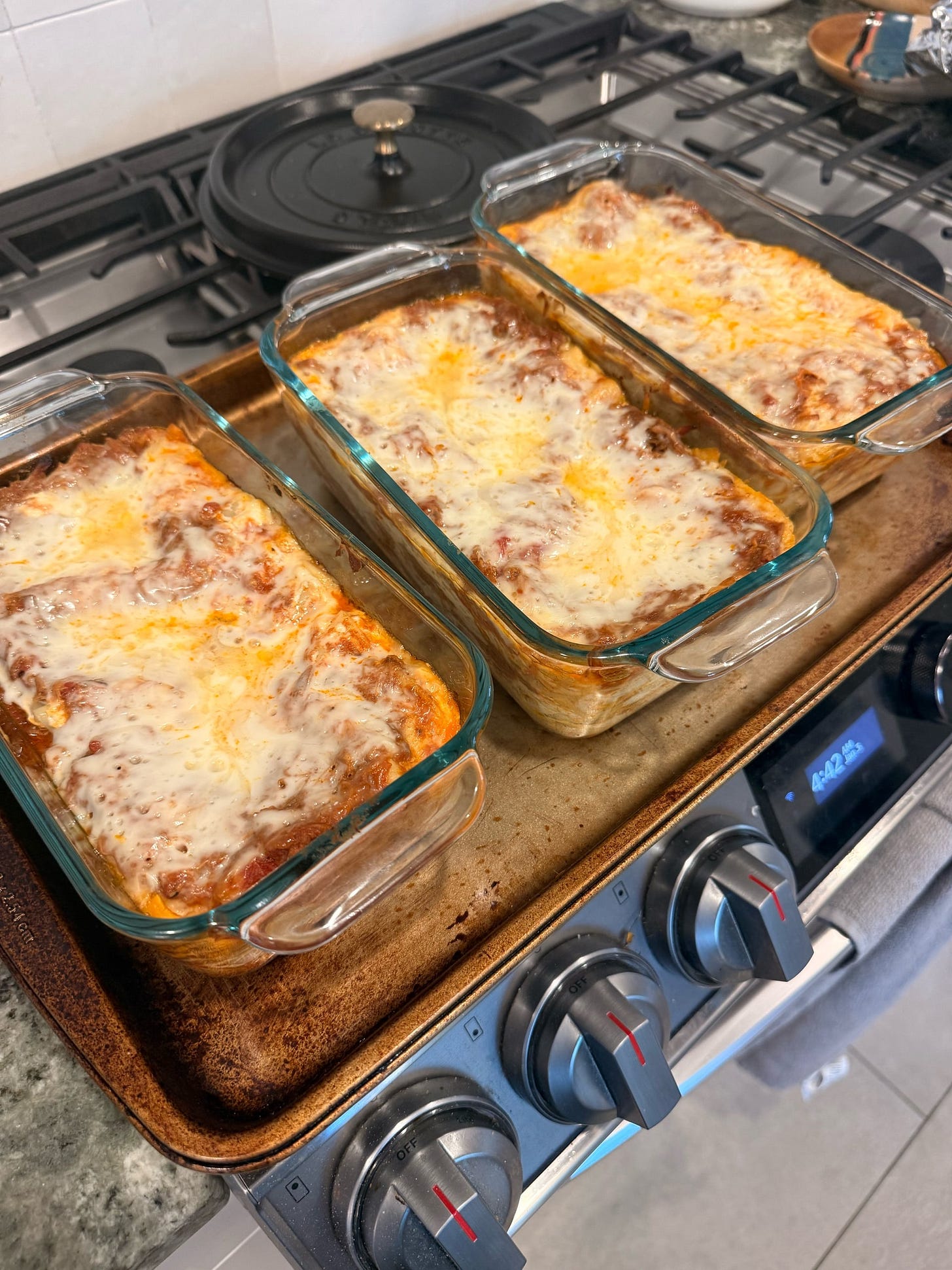 lasagna, 3 different ways