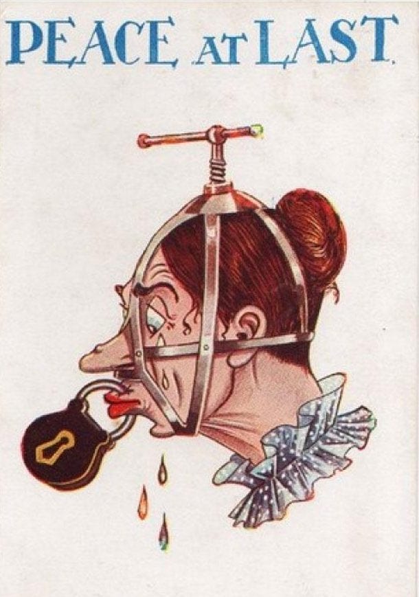 A sobering collection of anti-feminist propaganda has captured the war waged on women during the late 19th and early 20th century A sobering collection of anti-feminist propaganda has captured the war waged on women during the late 19th and early 20th century