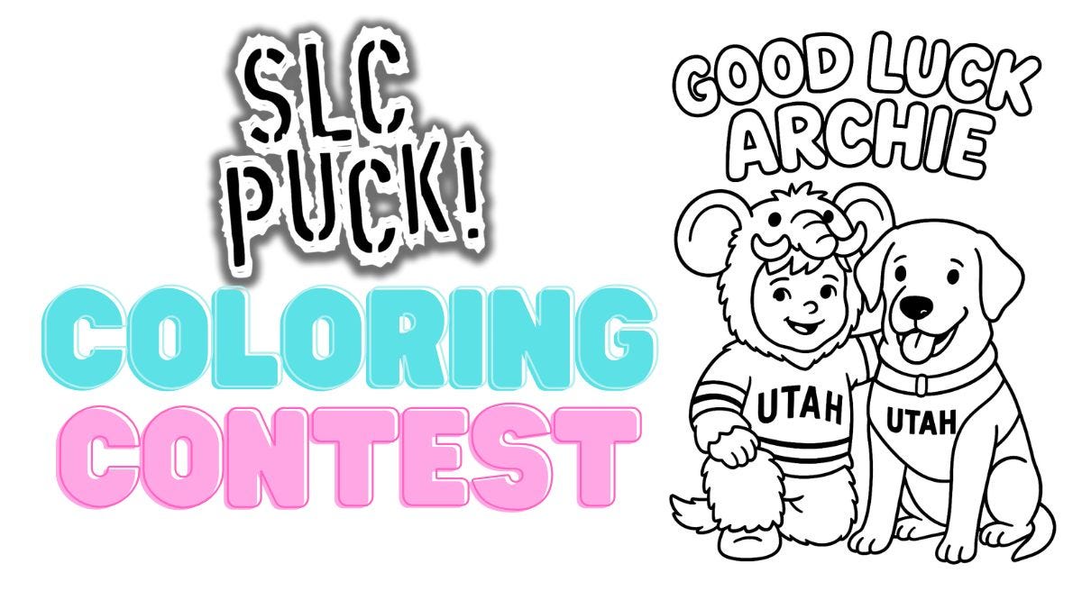“Utah Mammoth dog Archie illustration – SLC Puck contest “Utah Mammoth dog Archie illustration – SLC Puck contest