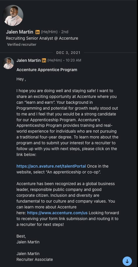 Direct Message from Jalen Martin Direct Message from Jalen Martin