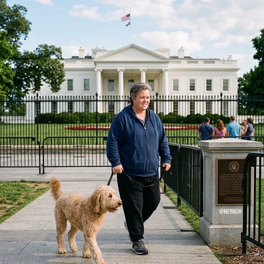 President Trump shared that a woman walking her dog was the one who  successfully sued to halt the White House ballroom construction.