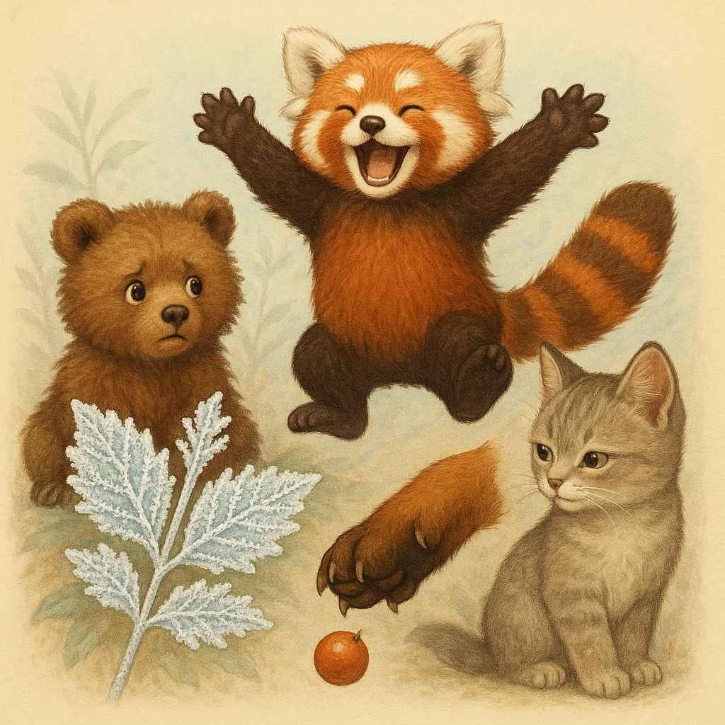 Composite scene illustrating five Greek vocabulary words—prompts by Gemini 2.5, rendered with gpt-image-1