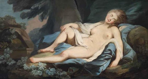 Artwork by François Boucher, The sleeping Venus, Made of Oil on canvas