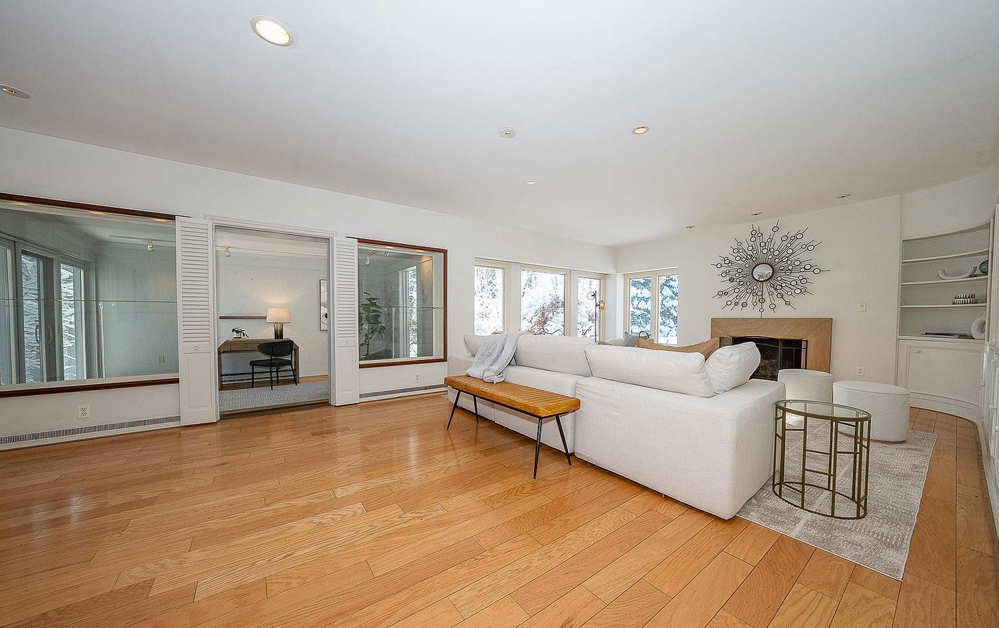 open house montgomery wynnewood midcentury modern living room