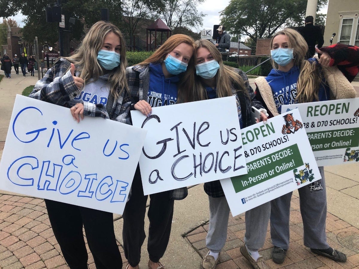 Hundreds Rally To Reopen D128 Schools | Libertyville, IL Patch
